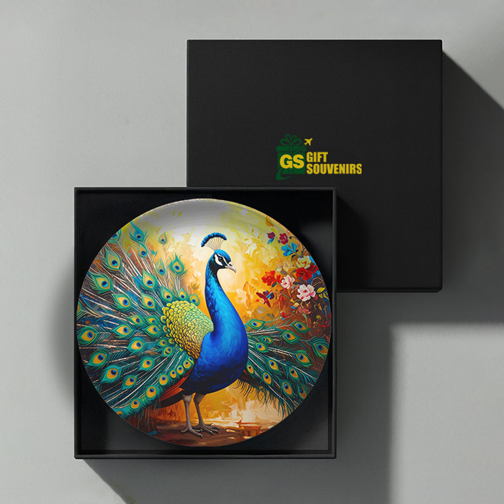 Vaastu-inspired wall décor featuring majestic peacock artwork