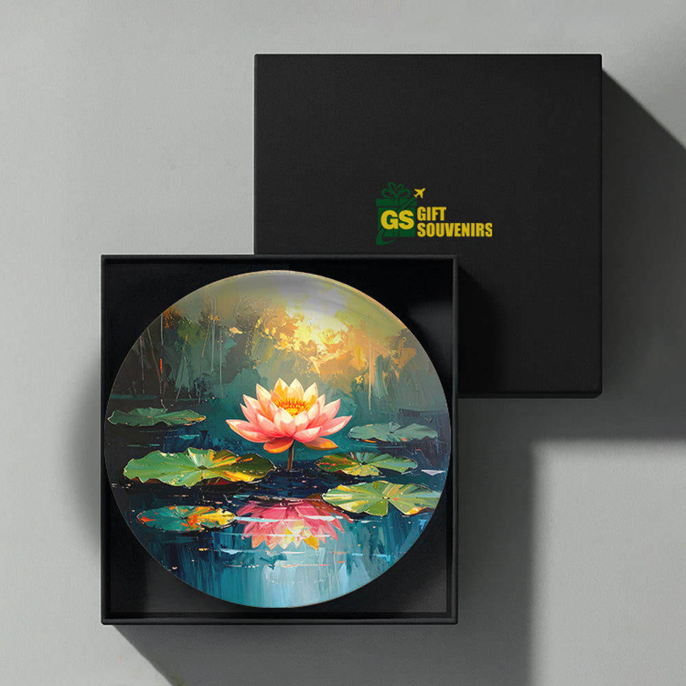 Elegant lotus wall plate from the Nature Collection