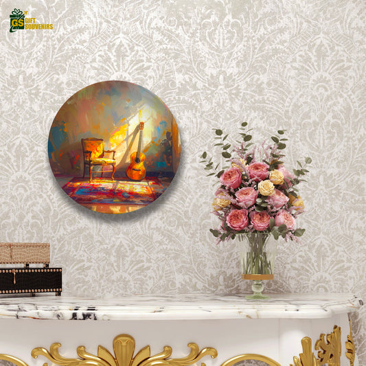 Silent Strings – Artistic Music Room Ceramic Wall Plate