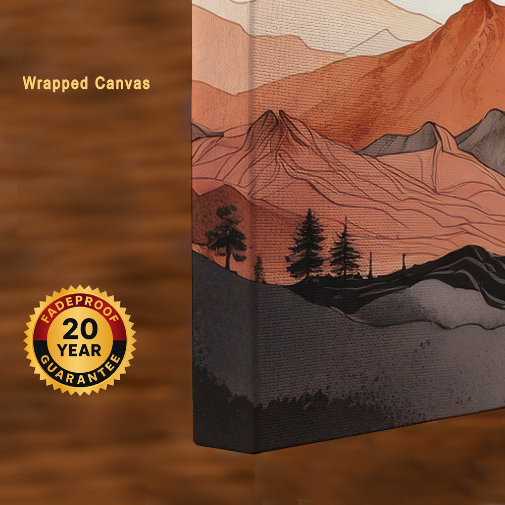 Valley of Stillness – Ladakh Inspired Minimilstic Canvas Wall Art