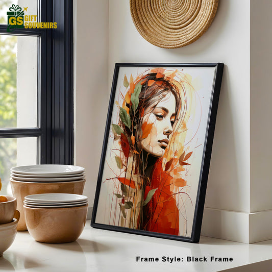 Harmony of Stillness – Feminine Abstract Canvas Wall Art