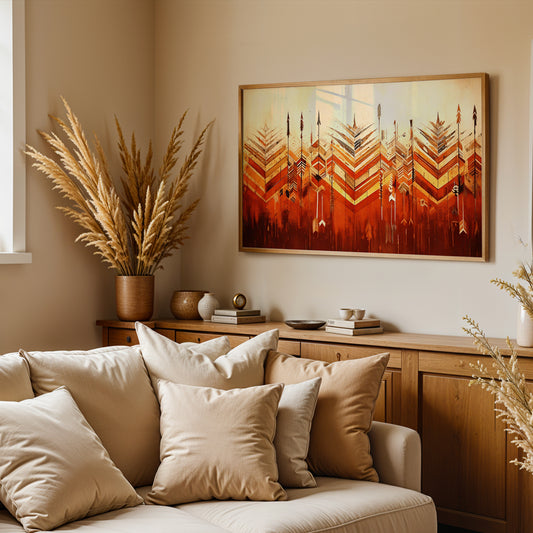 Arrows of Infinity – Abstract Pathways of Strength Canvas Wall Art