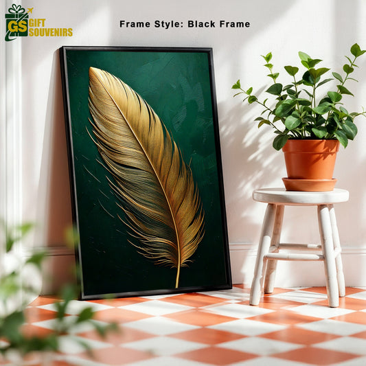 Majestic Elegance – Feather Canvas Inspired by Indian Palaces