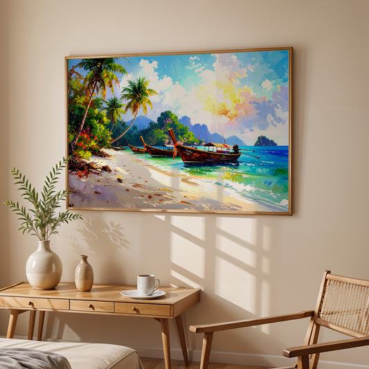 Ocean’s Embrace – Timeless Beauty of the Andaman Islands Captured Canvas Wall Art