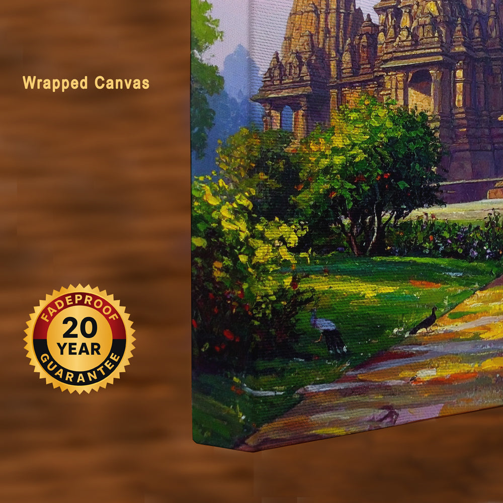 Sacred Splendor – Inspired by India’s Khajuraho Temple Canvas Wall Art