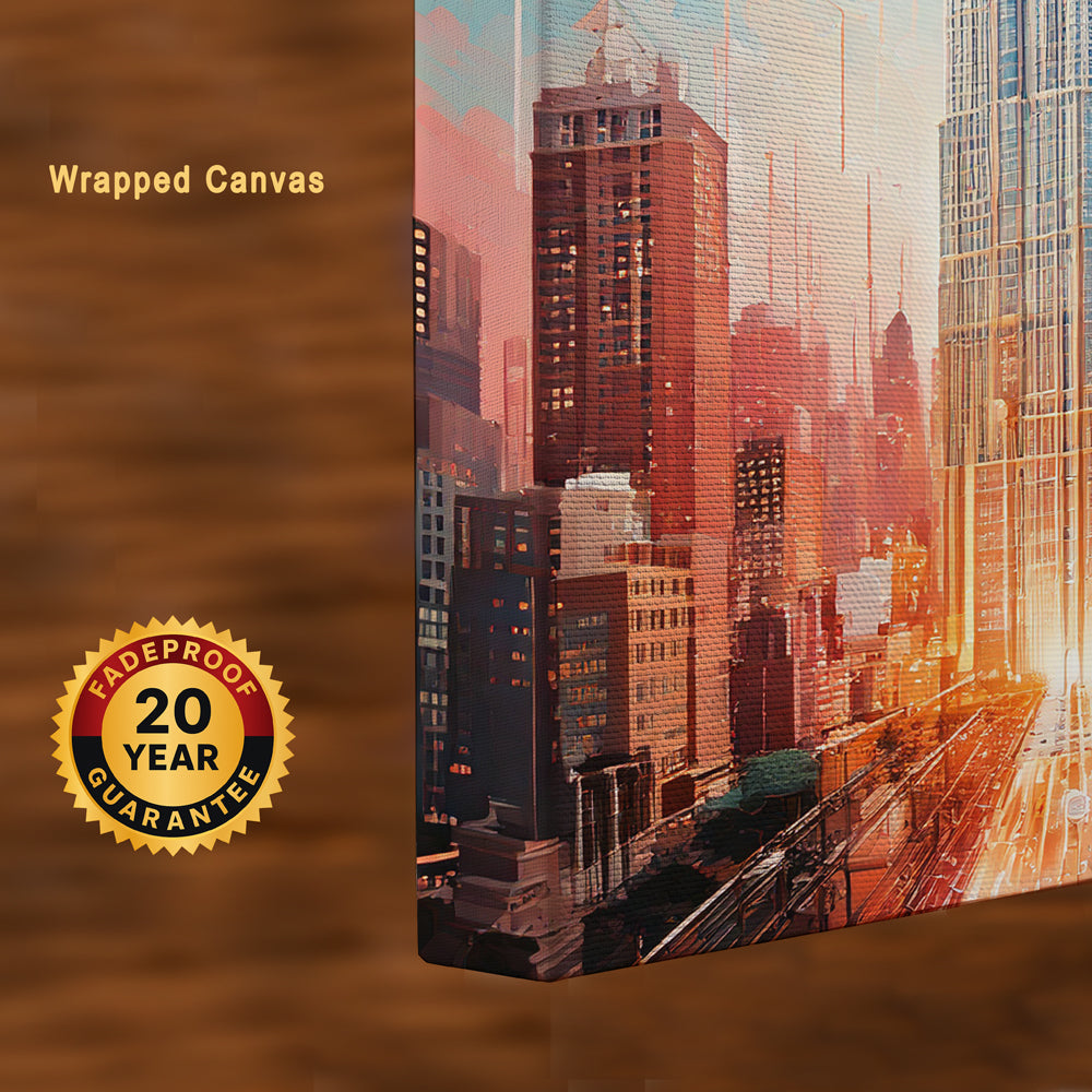 Rising Horizons – Modern Skyscraper Canvas Wall Art