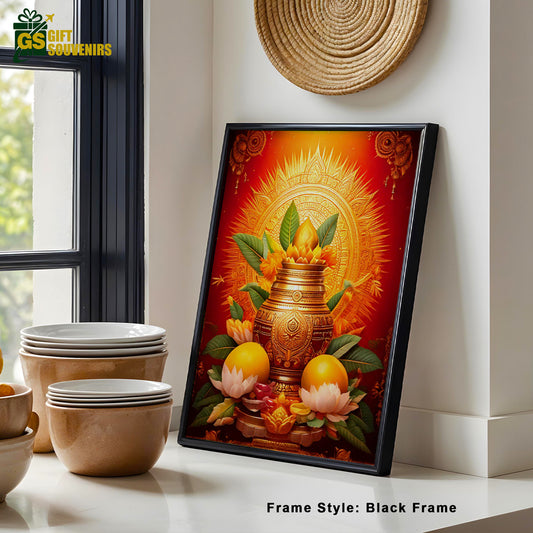 Divine Abundance – Kalash Sacred Canvas Wall Art
