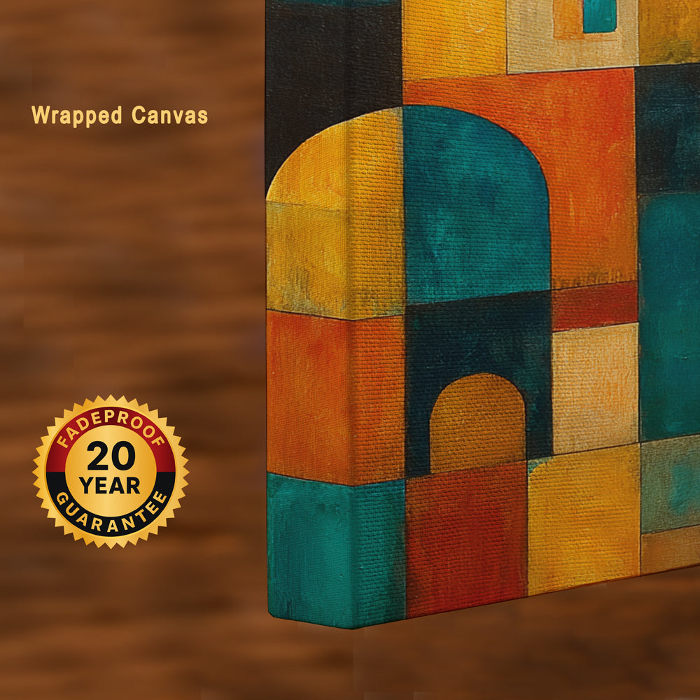 Echoes of Heritage – Abstract Arch Motif Canvas Wall Art