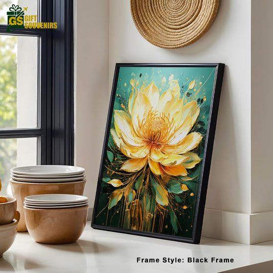Bloomscape – Abstract Lotus Expression Canvas Wall Art