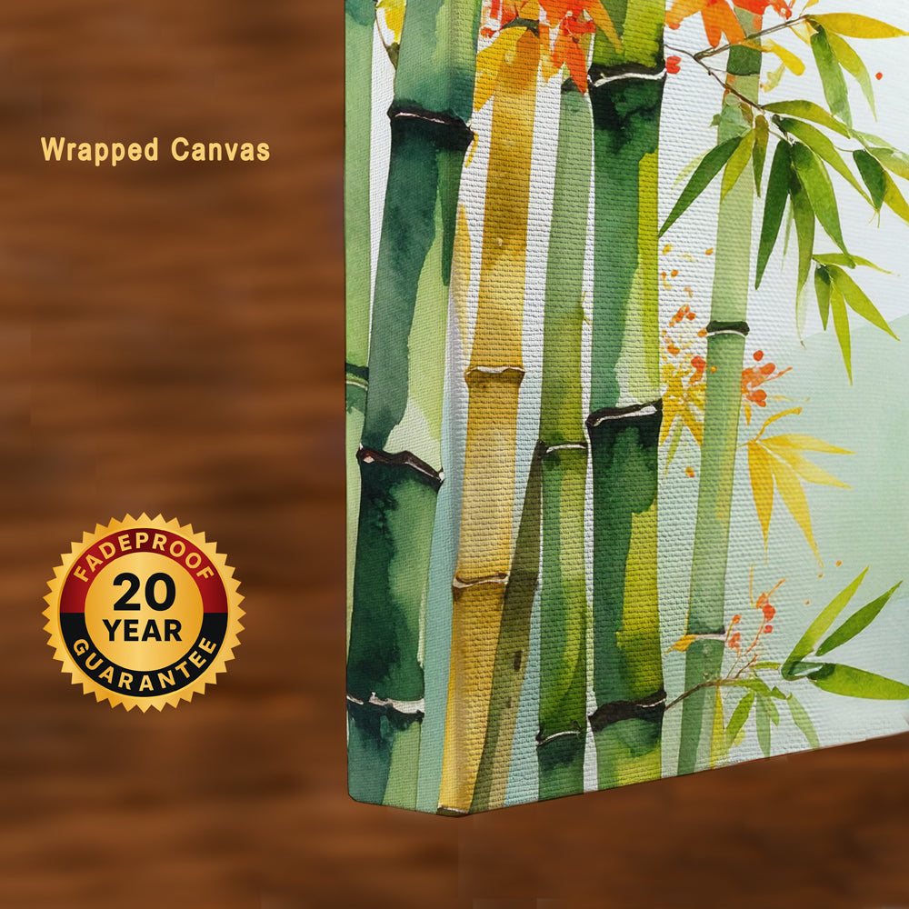 Rising Harmony – Bamboo Blessings Canvas Wall Art