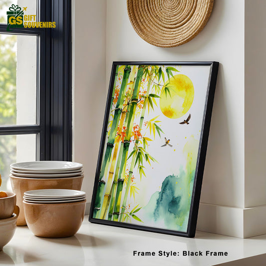 Rising Harmony – Bamboo Blessings Canvas Wall Art