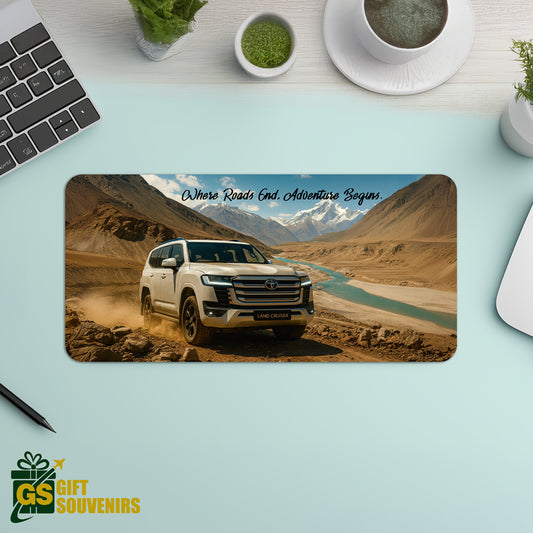 Where Roads End, Adventure Begins – Land Cruiser Desk Pad | Desk Mat