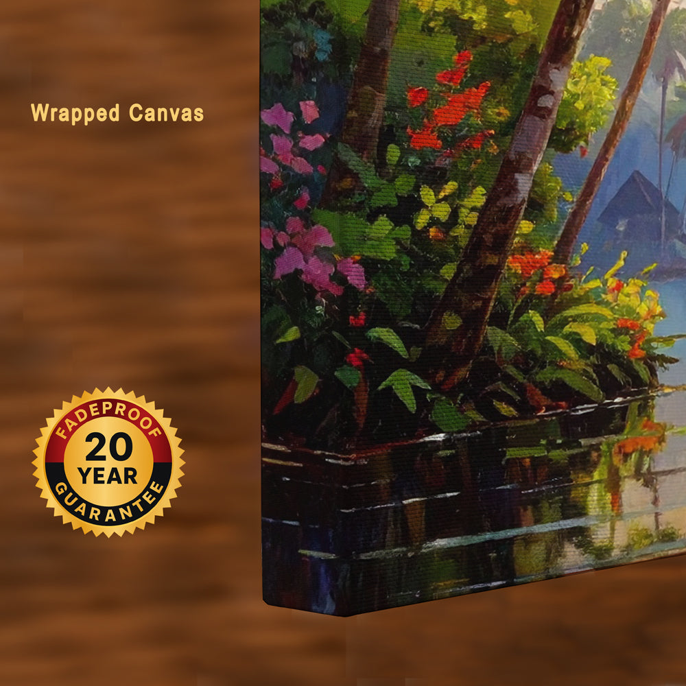 Tranquil Currents – Journey Through Kerala’s Backwaters Canvas Wall Art