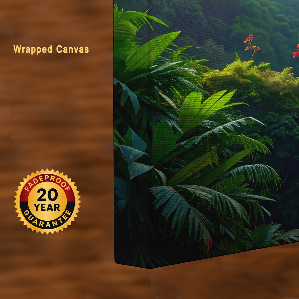 Flow of Abundance – Vaastu Waterfall & Prosperity Canvas Wall Art