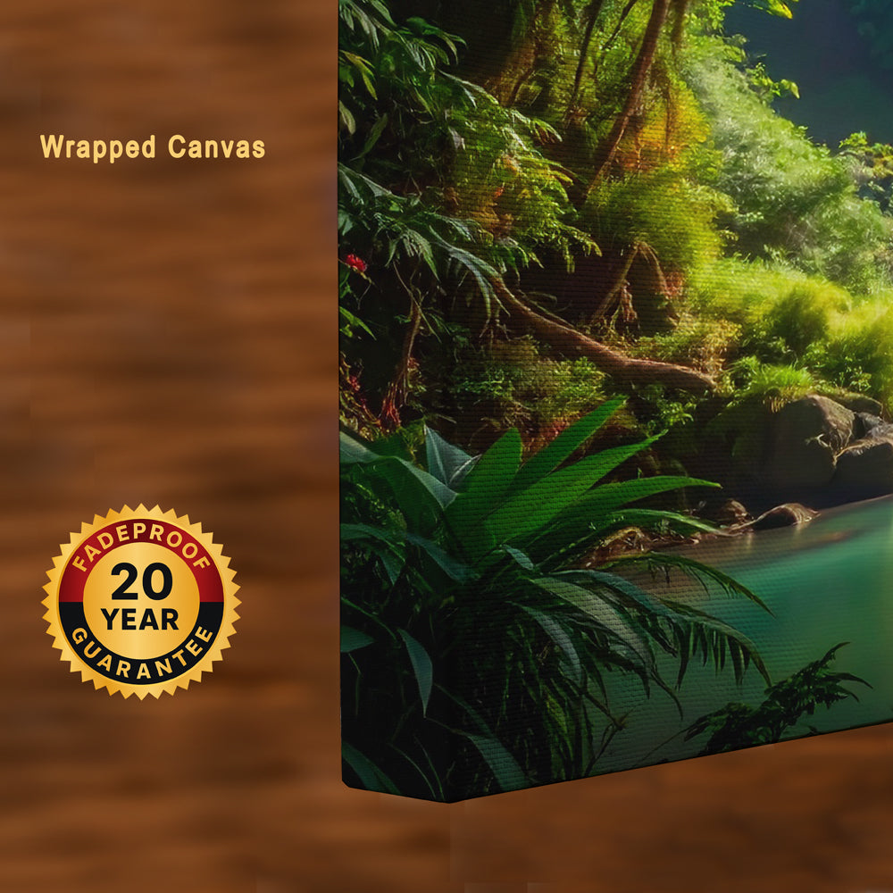 Eternal Flow – Vaastu Waterfall Prosperity Canvas Wall Art