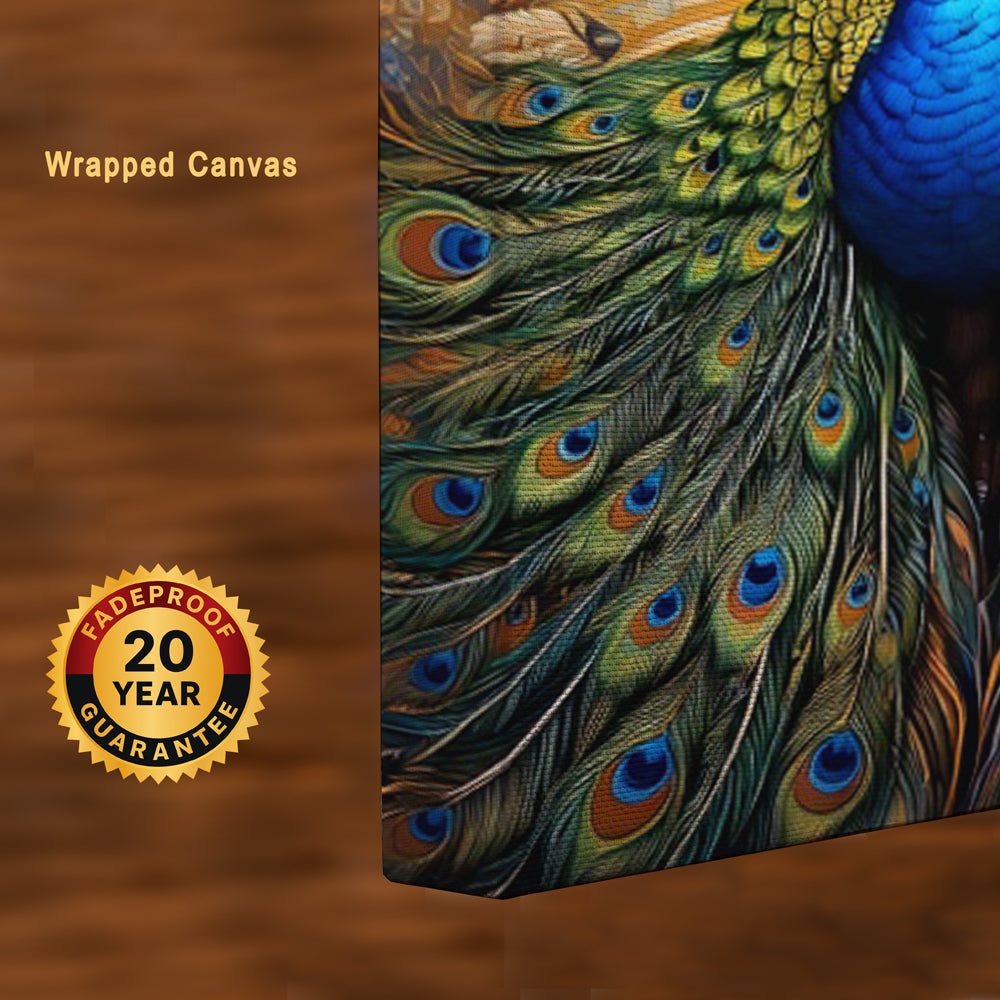 Radiant Grace – Vaastu Peacock Canvas Wall Art