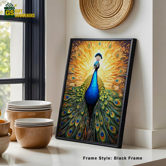 Radiant Grace – Vaastu Peacock Canvas Wall Art
