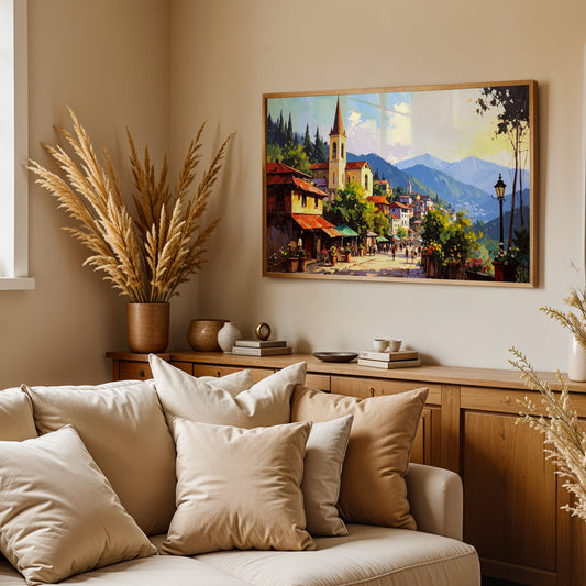 Tuscan Tranquility – European Countryside Canvas Wall Art