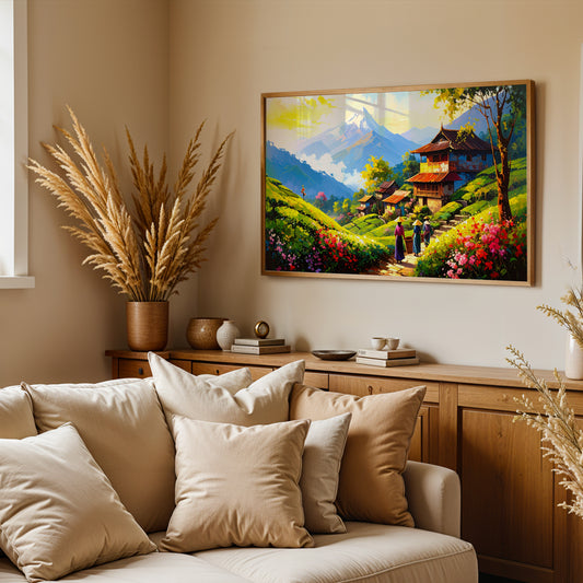 Darjeeling Reverie – Nature’s Poetry in the Himalayas Canvas Wall Art