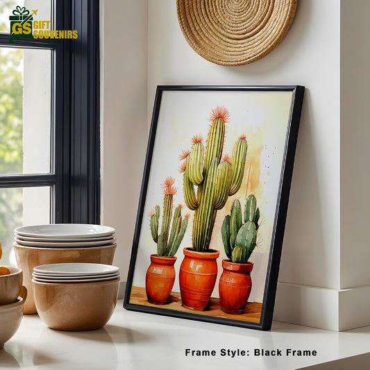 Desert Bloom – Boho Botanical Canvas Wall Art