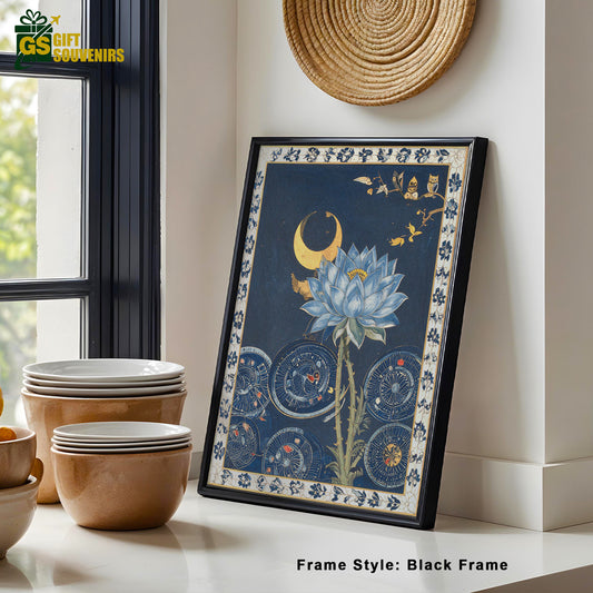 Celestial Bloom – The Midnight Lotus Story Canvas Wall Art