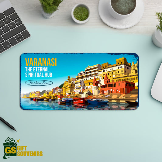 Varanasi Ghats – Eternal Spiritual Desk Pad | Desk Mat