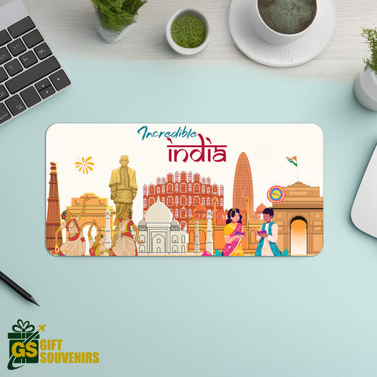 India Skyline – Heritage Silhouette Desk Pad | Desk Mat