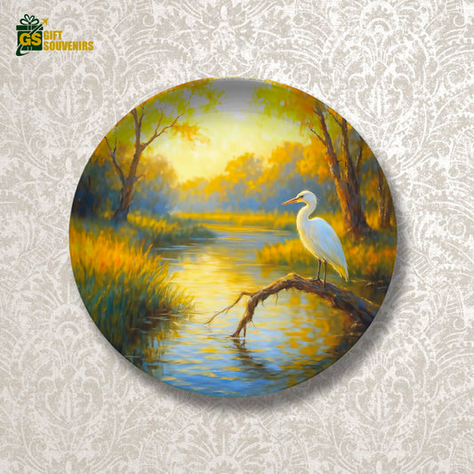 Dawn of Stillness – Nature Harmony Ceramic Wall Plate