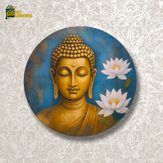 Tranquil Enlightenment – Serene Ceramic Wall Plate