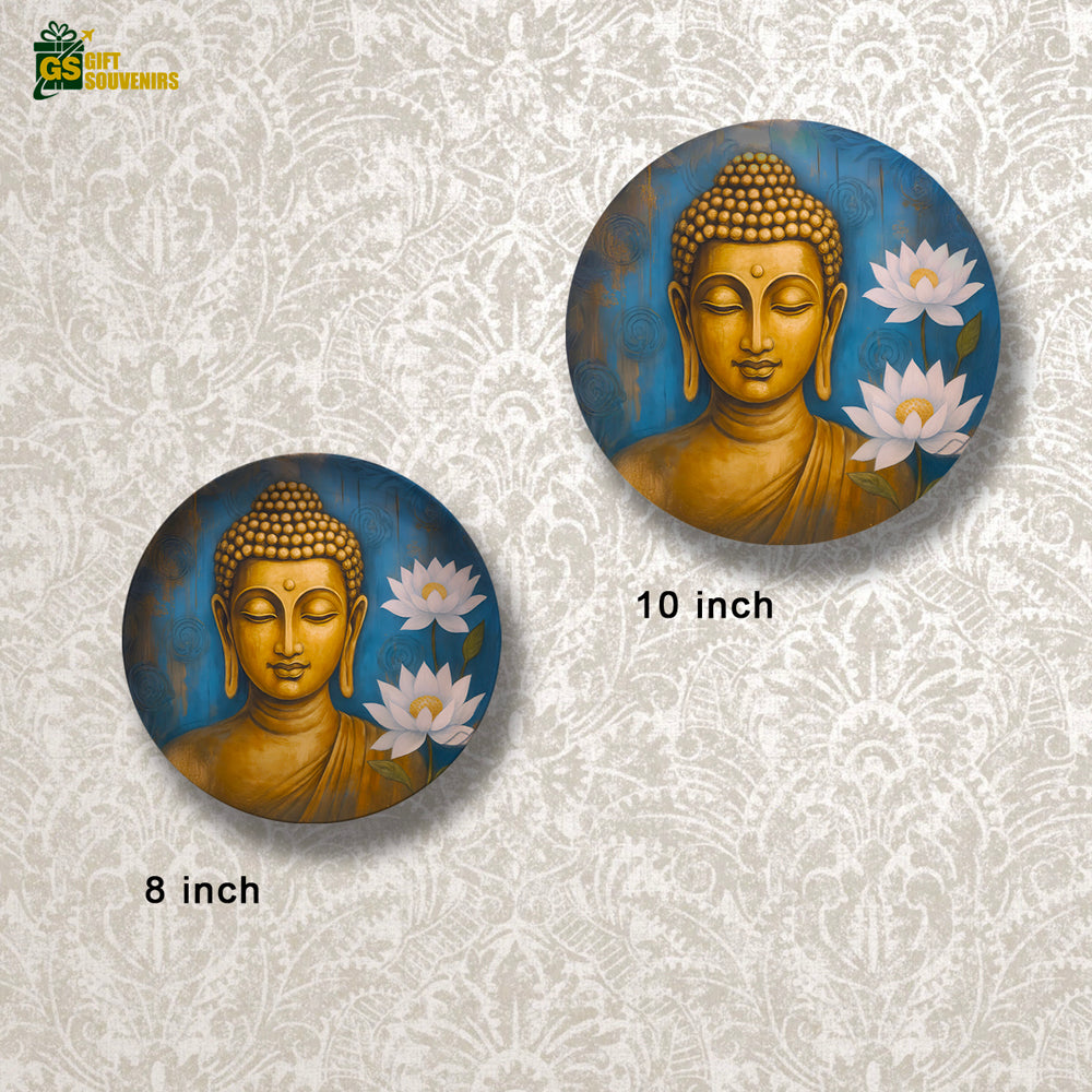 Tranquil Enlightenment – Serene Ceramic Wall Plate