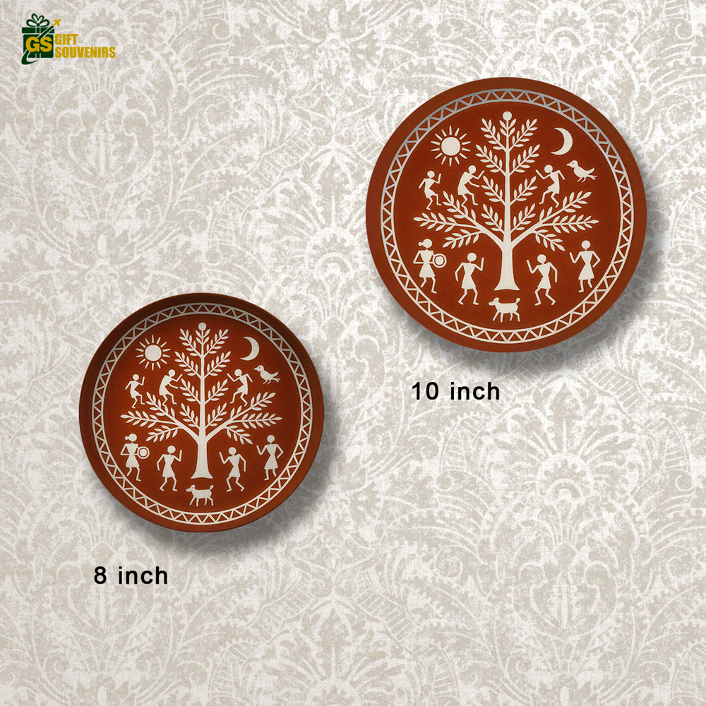 Rhythms of the Earth – Warli Heritage Ceramic Wall Plate