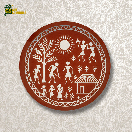 Songs of the Village – Warli Heritage Ceramic Wall Plate