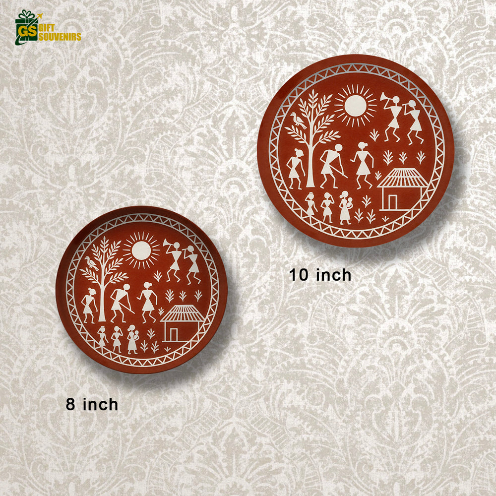 Songs of the Village – Warli Heritage Ceramic Wall Plate