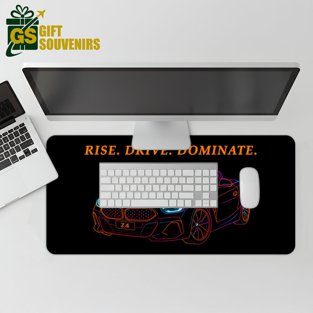 Rise. Drive. Dominate. – BMW Z4 Neon Desk Pad | Desk Mat