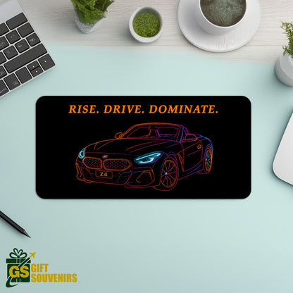 Rise. Drive. Dominate. – BMW Z4 Neon Desk Pad | Desk Mat