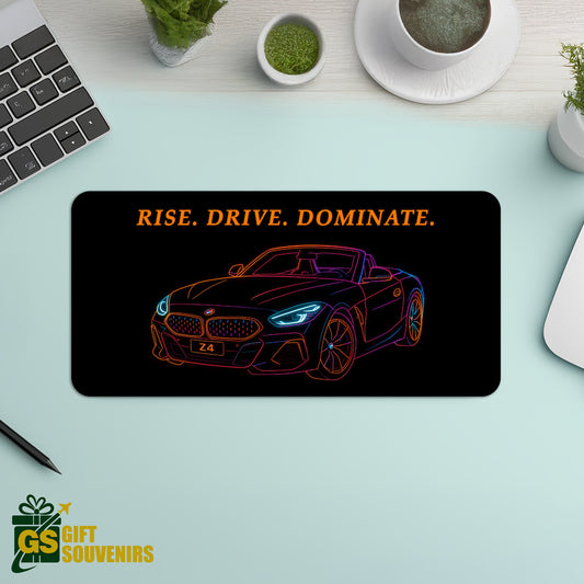 Rise. Drive. Dominate. – BMW Z4 Neon Desk Pad | Desk Mat