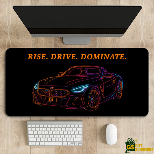 Rise. Drive. Dominate. – BMW Z4 Neon Desk Pad | Desk Mat