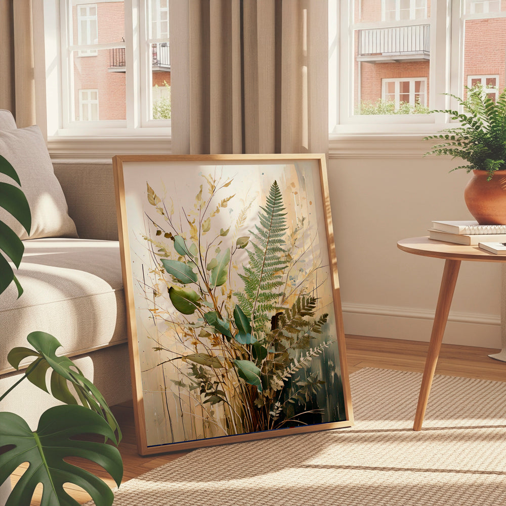 Whispers in the Sunlight – Fern Inspired Canvas Wall Art