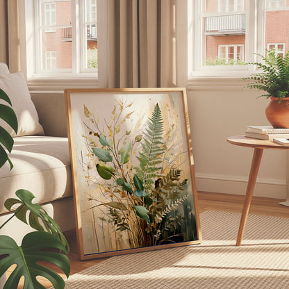 Whispers in the Sunlight – Fern Inspired Canvas Wall Art