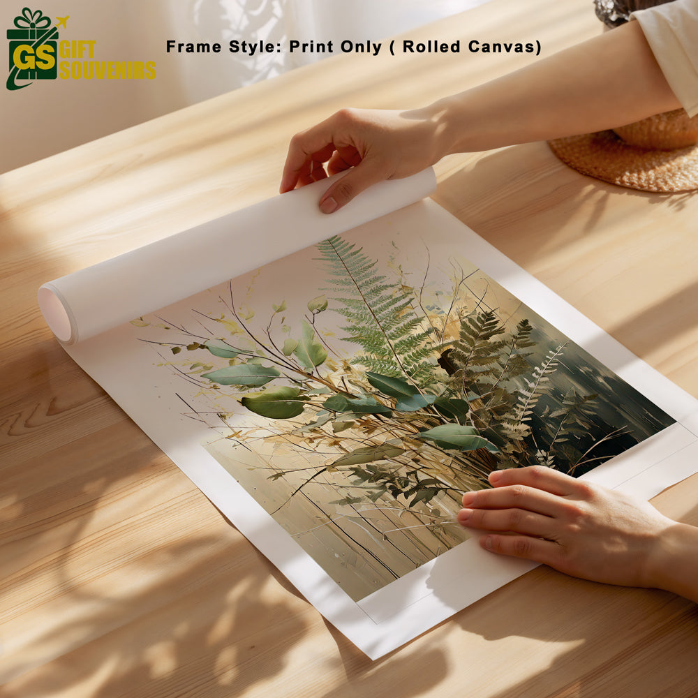 Whispers in the Sunlight – Fern Inspired Canvas Wall Art