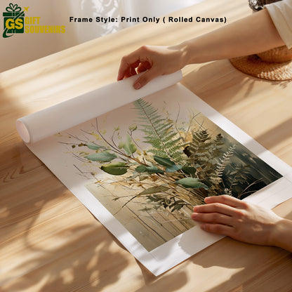 Whispers in the Sunlight – Fern Inspired Canvas Wall Art