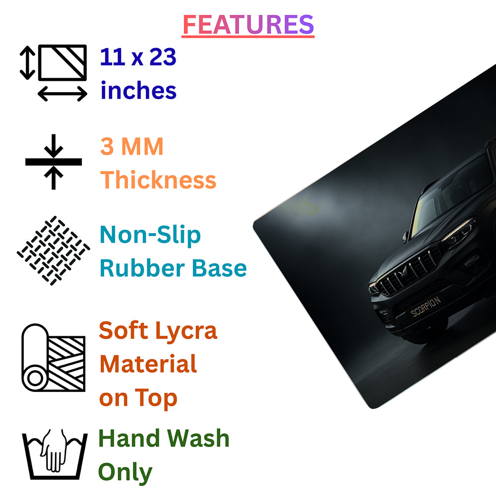 Own the Road. Rule the Desk. – Scorpio-N Inspired Desk Pad | Desk Mat