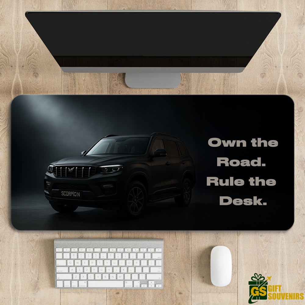 Own the Road. Rule the Desk. – Scorpio-N Inspired Desk Pad | Desk Mat