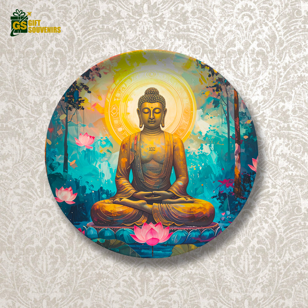 Premium ceramic Buddha wall décor symbolizing peace and balance