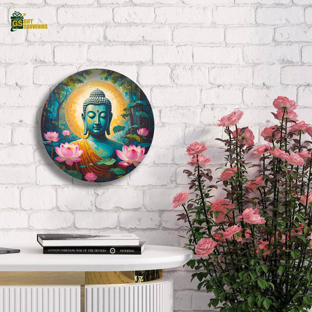 Spiritual Buddha wall plate printed on premium ceramic material