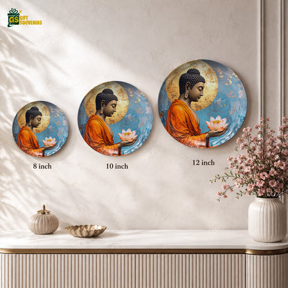 Divine Serenity decorative Vaastu ceramic wall plate displayed with a premium gift box
