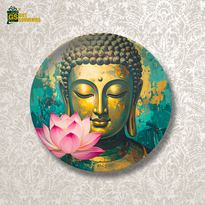 Premium ceramic Buddha wall art symbolizing peace and positivity