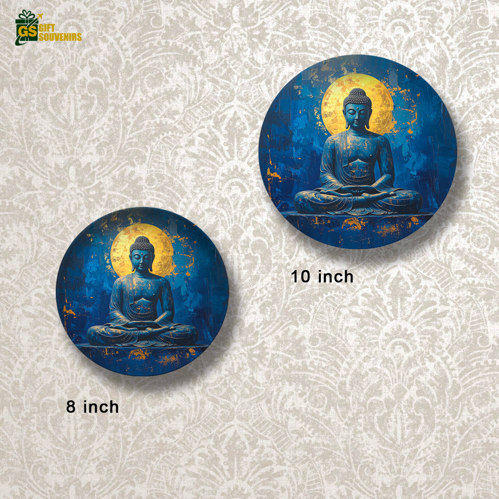 Buddha wall plate radiating tranquility and enlightenment