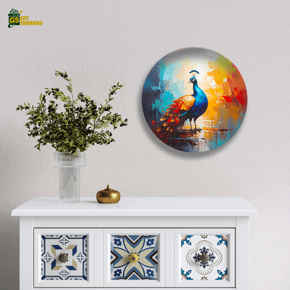 Vibrant peacock wall art blending tradition and modern design