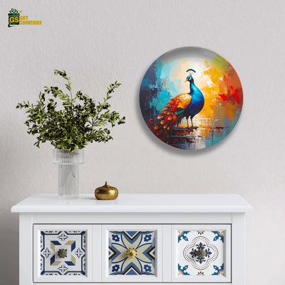 Vibrant peacock wall art blending tradition and modern design
